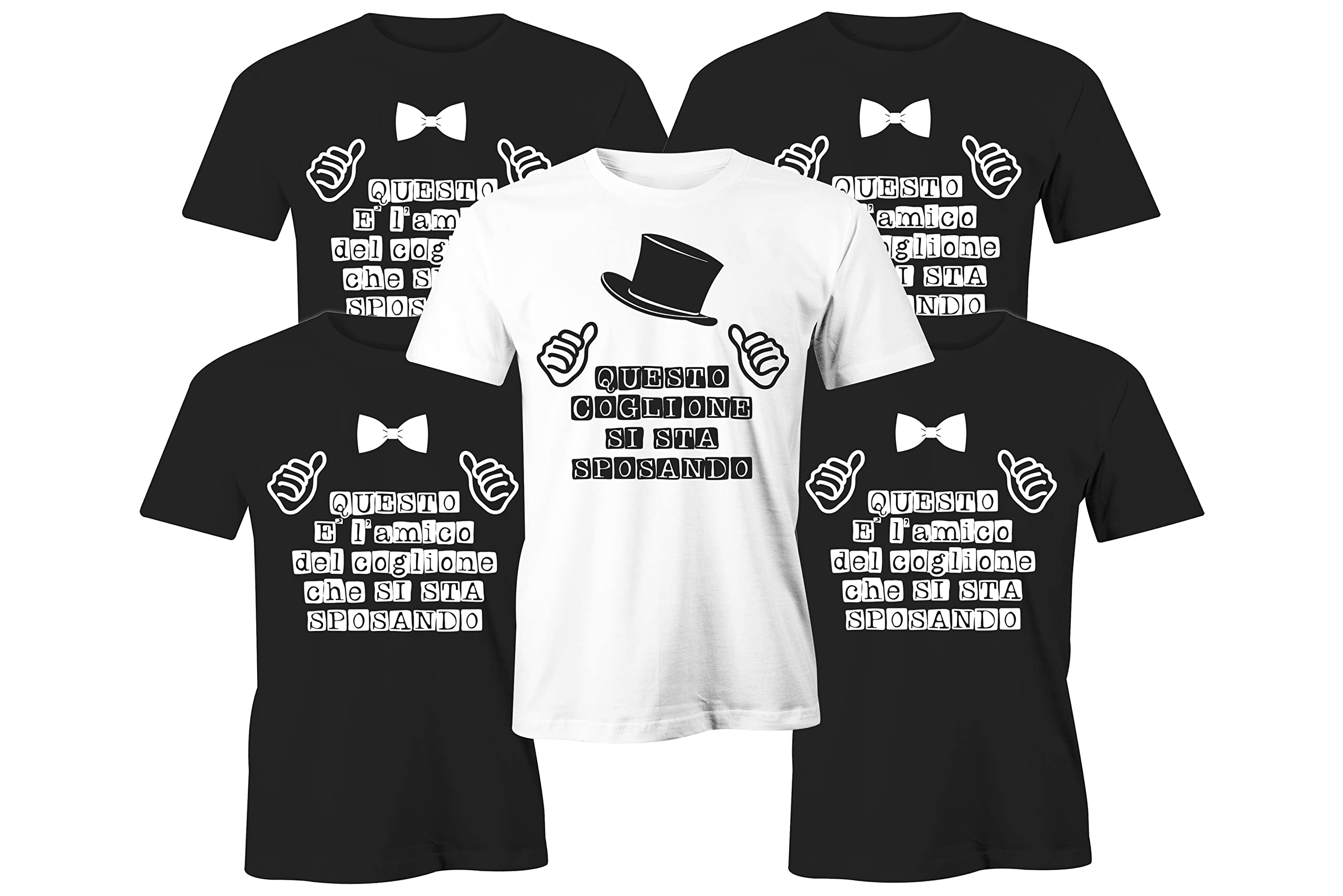 Puzzletee Pacchetto Tshirt Addio al Celibato - Questo Colione Si Sta Sposando - Maglietta Sposo - Amico del Colione - Set Magliette Celibato - Matrimonio - Idea Regalo