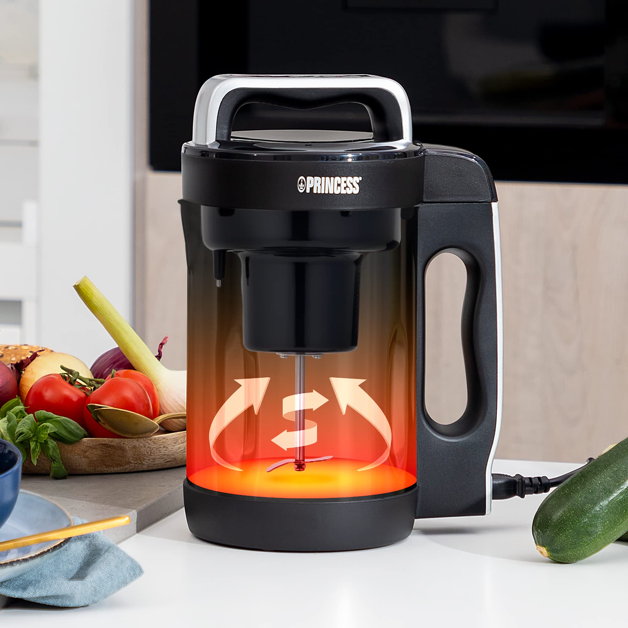 Princess Suppenmixer XL – 1,6 L – Edelstahl – 160 W – 6 Programme – 214001