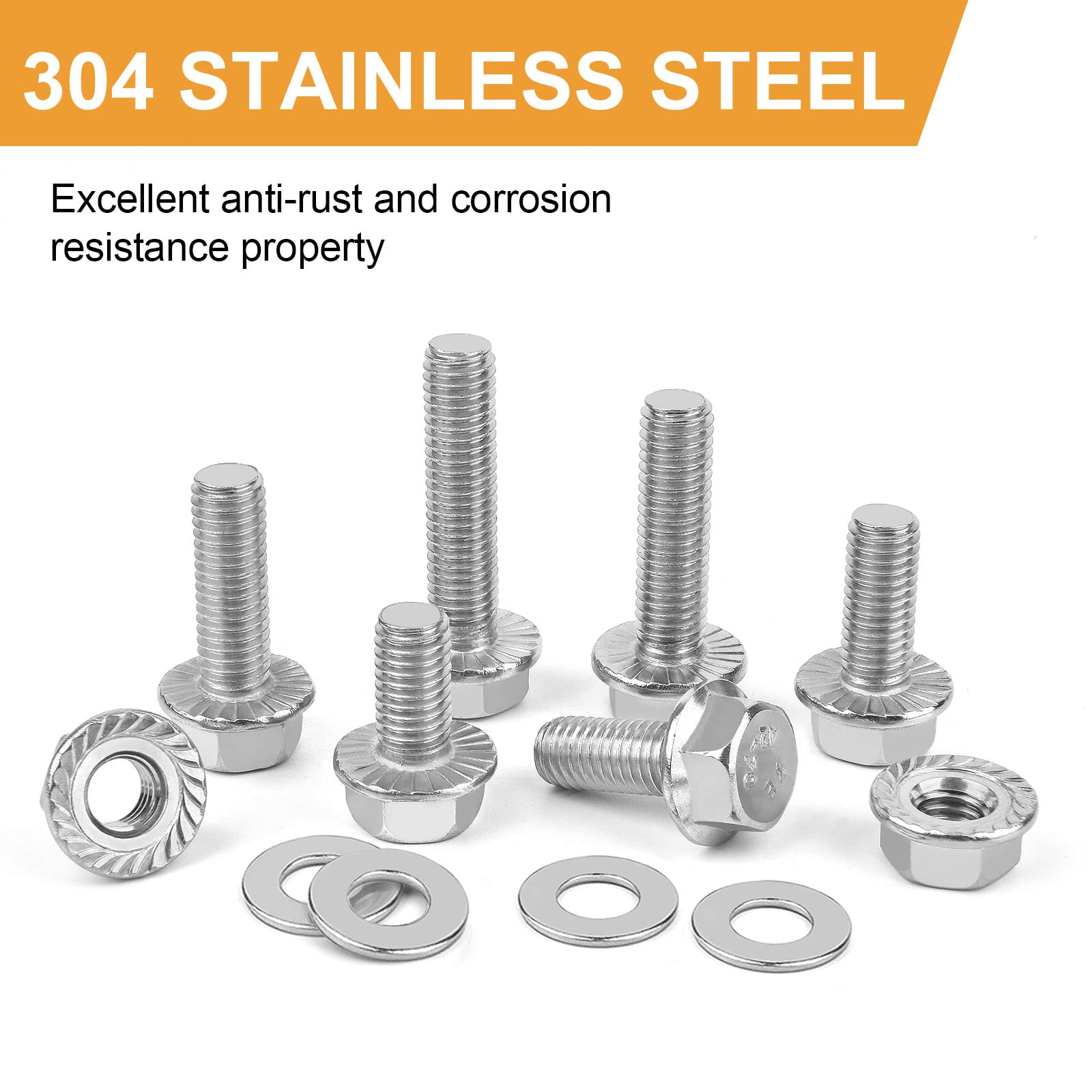 Amazon.com: M6-1.0 x 12/16/20/25/30mm Flanged Hex Head Bolts