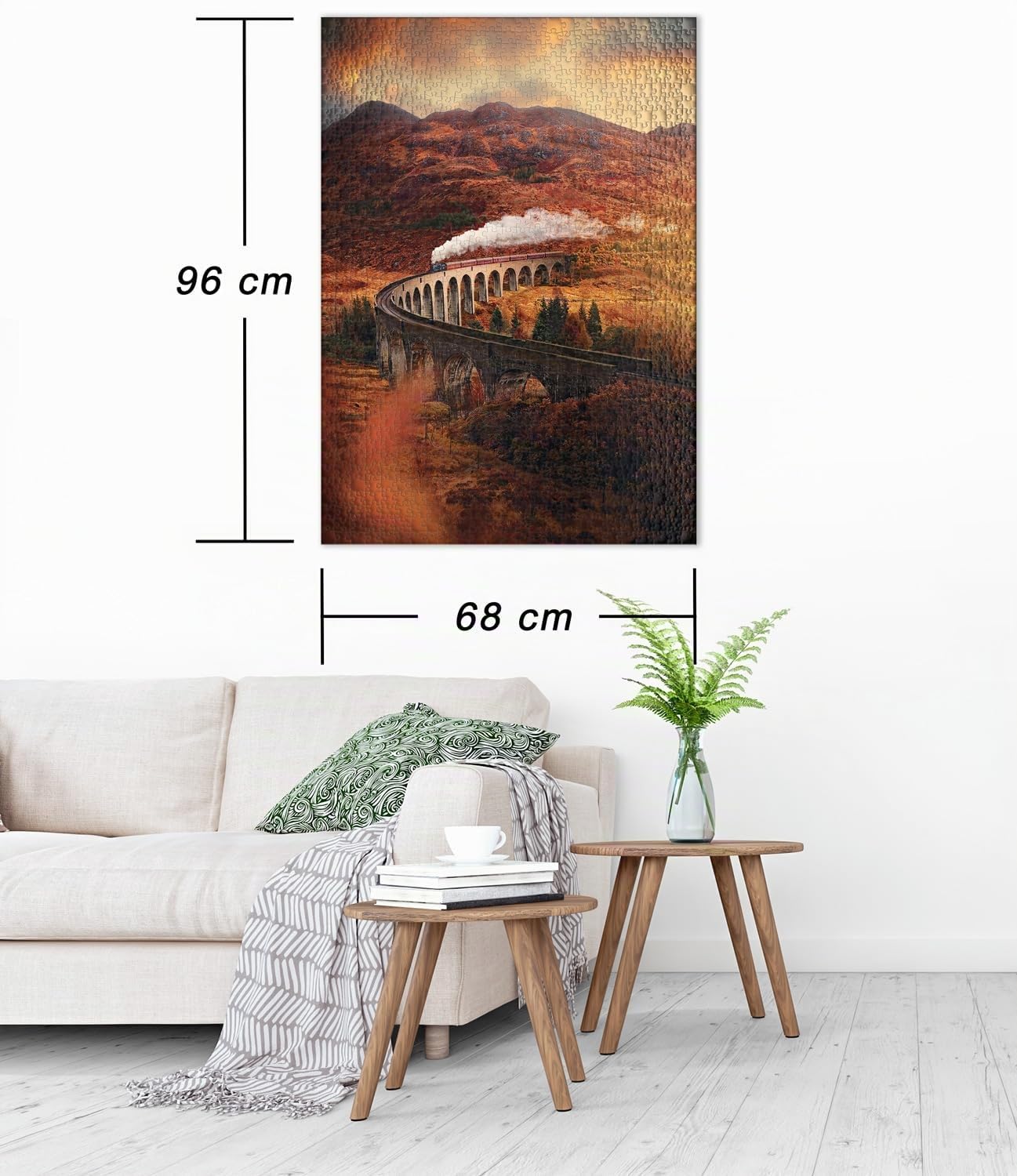 Ulmer Puzzleschmiede - Puzzle "Glenfinnan Viadotto - Pittoresco puzzle scozzese da 2000 pezzi – Il viadotto ferroviario nelle Highlands scozzesi – il famoso motivo del film