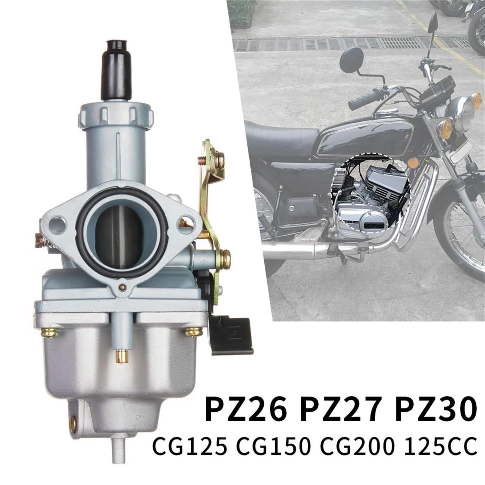 Gaźniki motocyklowe Gaźnik PZ26 PZ27 PZ30 pasuje do Honda ATV Dirt Bike Scooter Pit Bike Go-kart zamiennik 4 suwowy 26 27 30 MM(PZ27 Automatic)