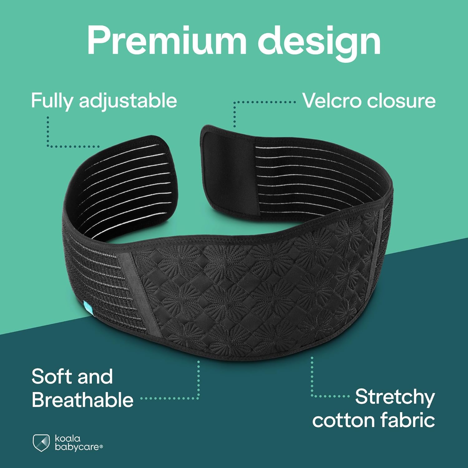 Koala Babycare Maternity Belly Bands for Pregnant Women One Size Fits All - Pregnancy Belly Band for Abdomen, Pelvic Pain, Waist and Back Support - Maternity Belt for all Stages of Pregnancy - Image 3