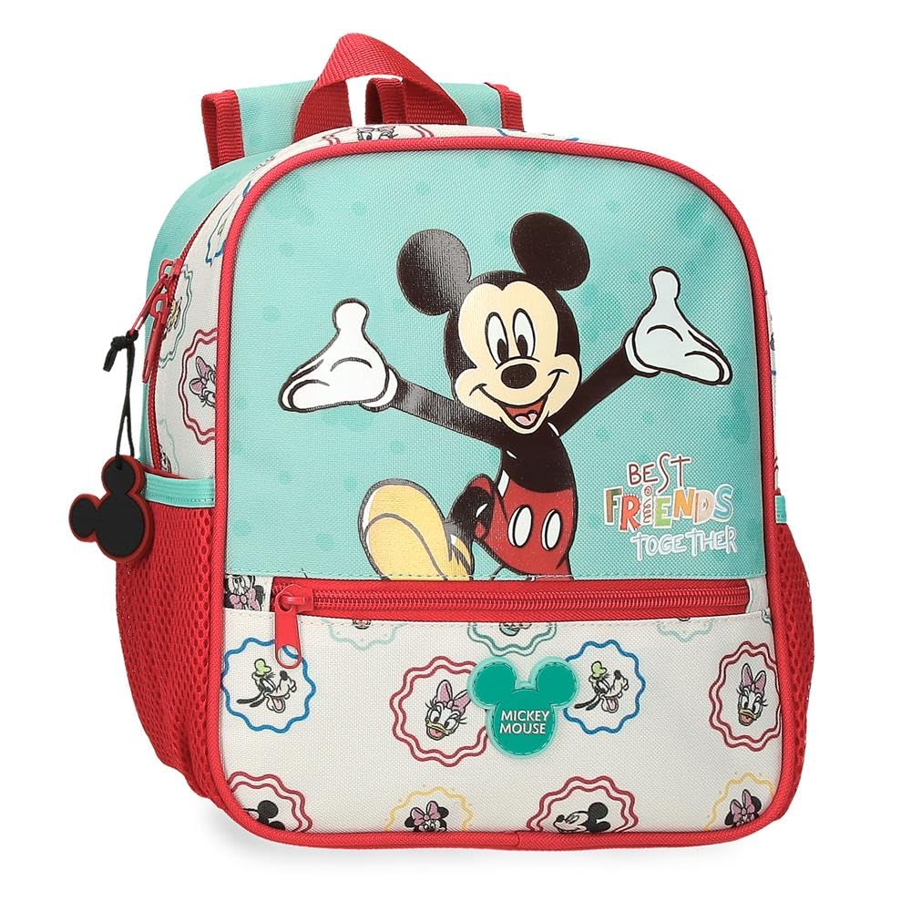 Joumma Bags, Disney Mickey Best Friends Together, School Backpack, Nursery Backpack, Made of Polyester, with Top Handle, Wide and Adjustable Straps, Various Pockets., Multicoloured, Daycare Backpack