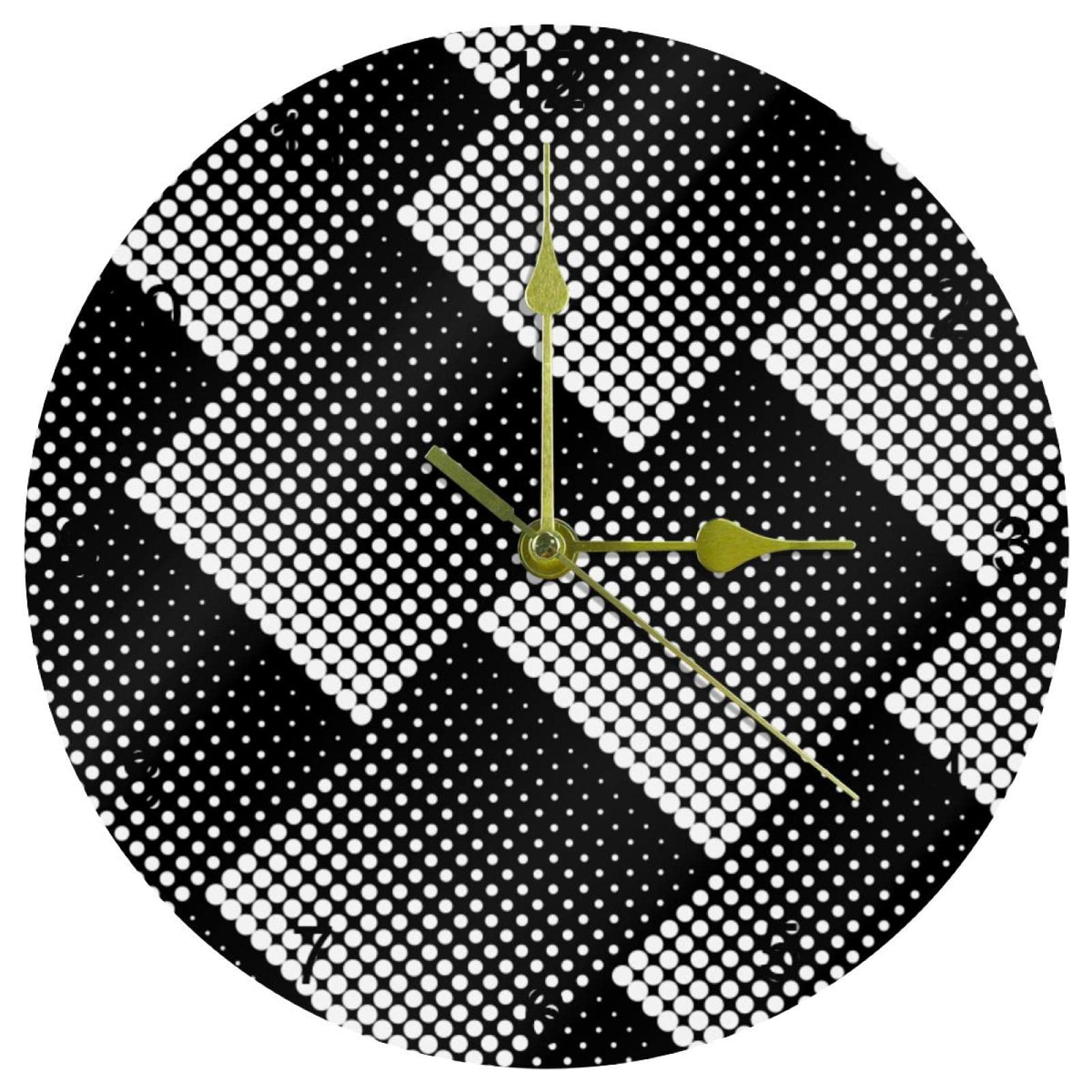 Horloge murale silencieuse haut de gamme avec grands chiffres arabes ronds