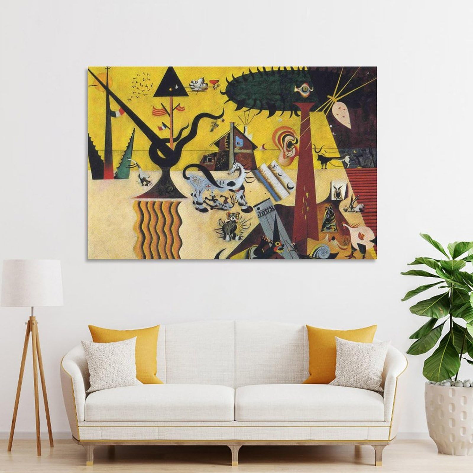 Joan Miro 特大 ビンテージポスター 木製フレーム 絵画 アート Joan Miro (1964 Tate vintage poster reproduction) – THE