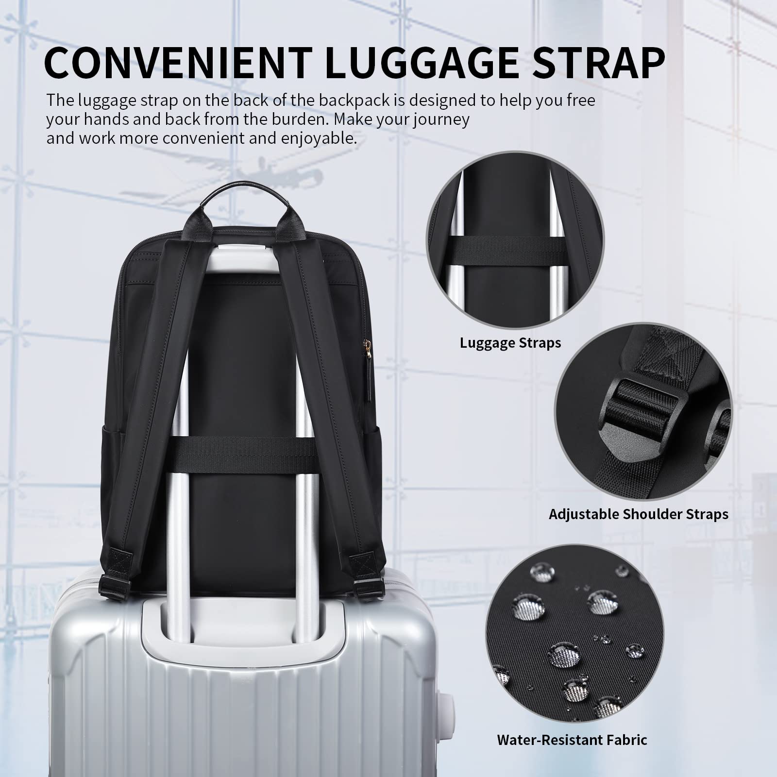 GOLF SUPAGS Zaino per Laptop per Donna Zaino Casual da Lavoro Viaggio per Insegnante Dottore Infermiera Borsa per Laptop