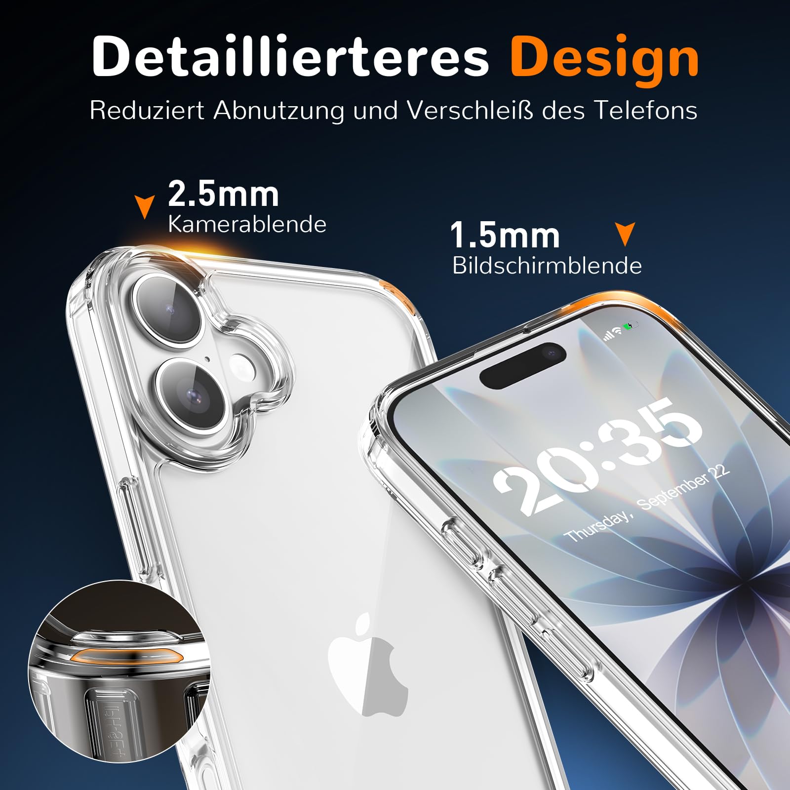 Clear Case for iPhone 15, Ultra Thin, Shockproof TPU Cover, Anti-Yellowing, Crystal Clear, Phone Case for Apple iPhone 15 - Clear — view 553