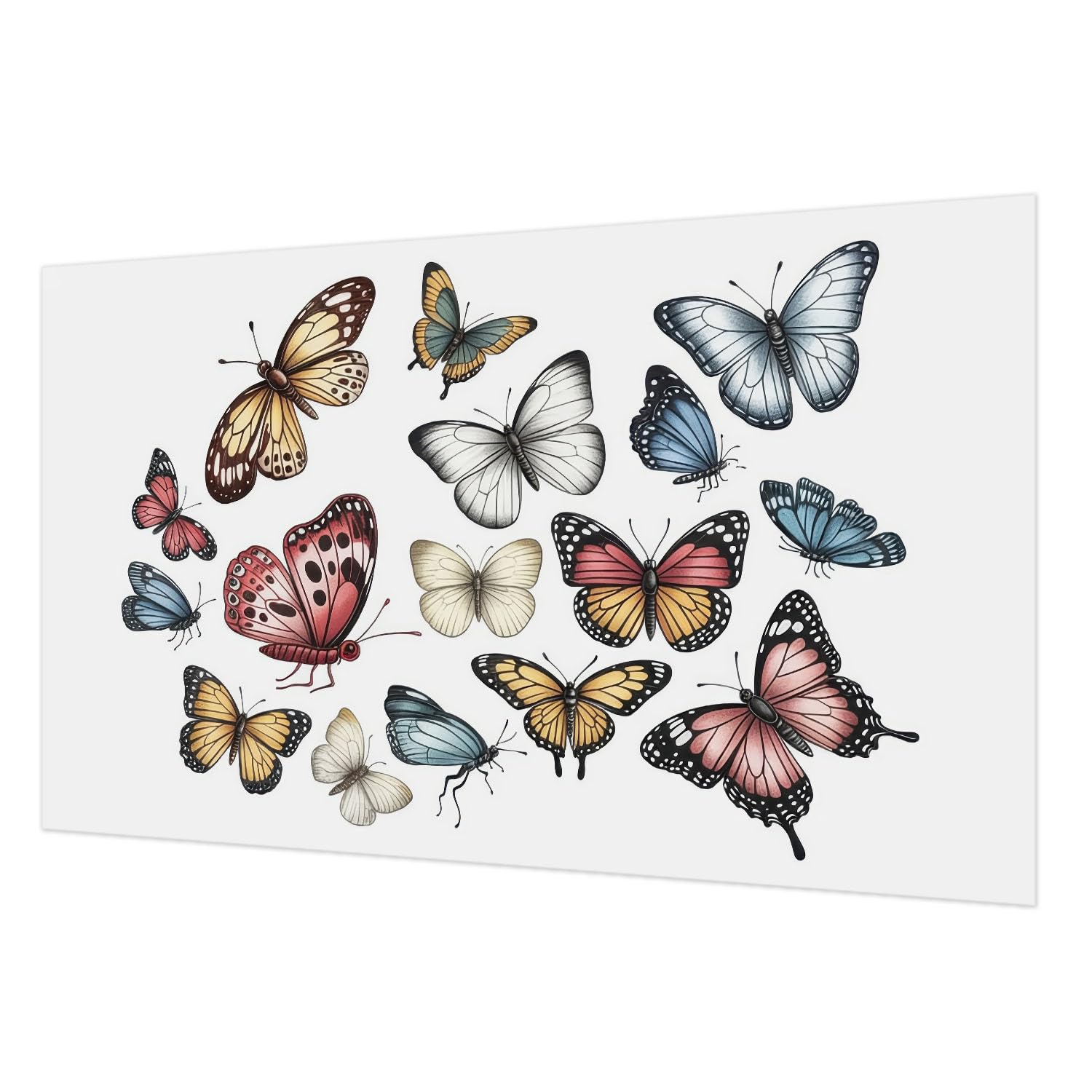 Papier peint chambre à coucher papillons paradis pour grand mur