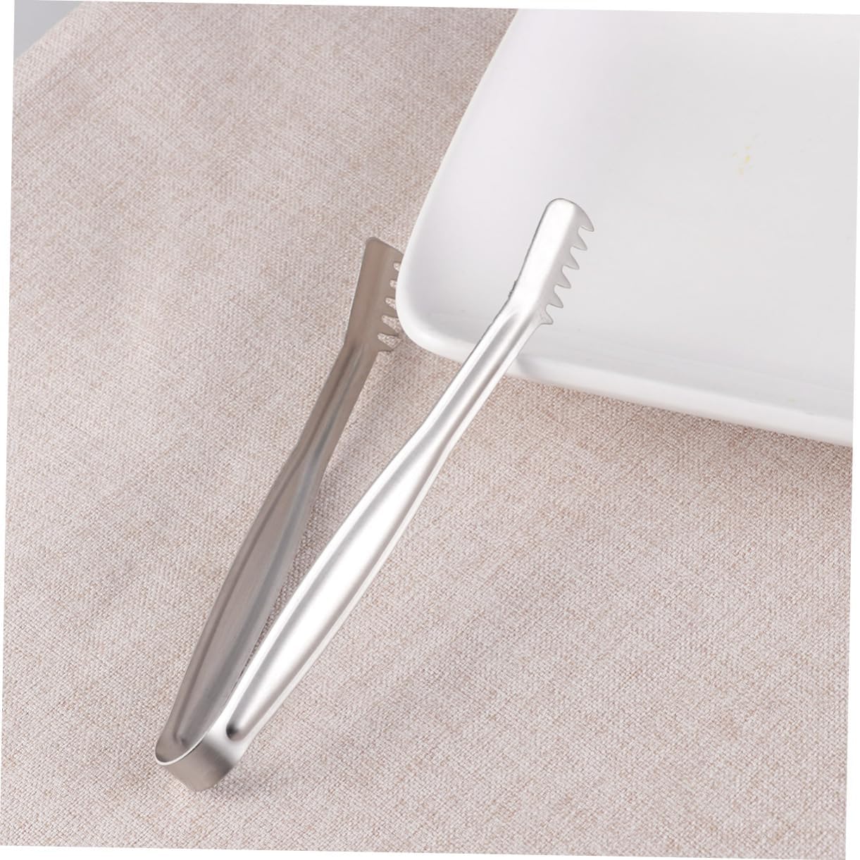 4 Pcs Stainless Steel Mini Food Tongs Practical Ice Cube and Bread Serving Tongs for Home Kitchen and Bar Supplies Lightweight and Rustproof for Parties and Outdoor Activities
