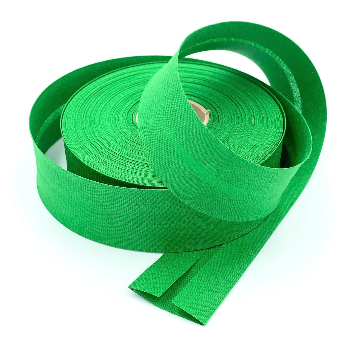 Craft Cult 40mm Wide Plain Bias Binding Tape - 25 Metre Roll (103 - Emerald Green)