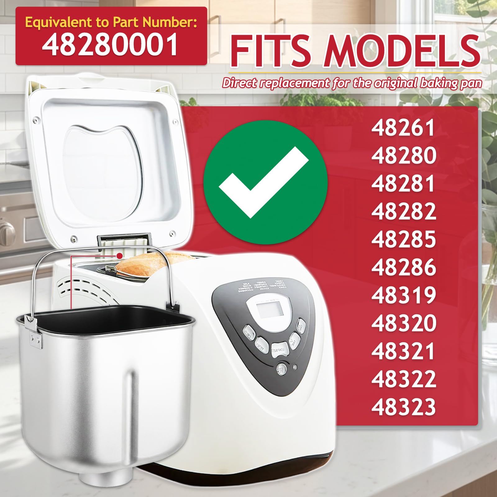 SPARES2GO Forma Do Pieczenia + Ramię do Wyrabiania Ciasta do Maszyny do Pieczenia Chleba dla Morphy Richards 48319 48320 48321