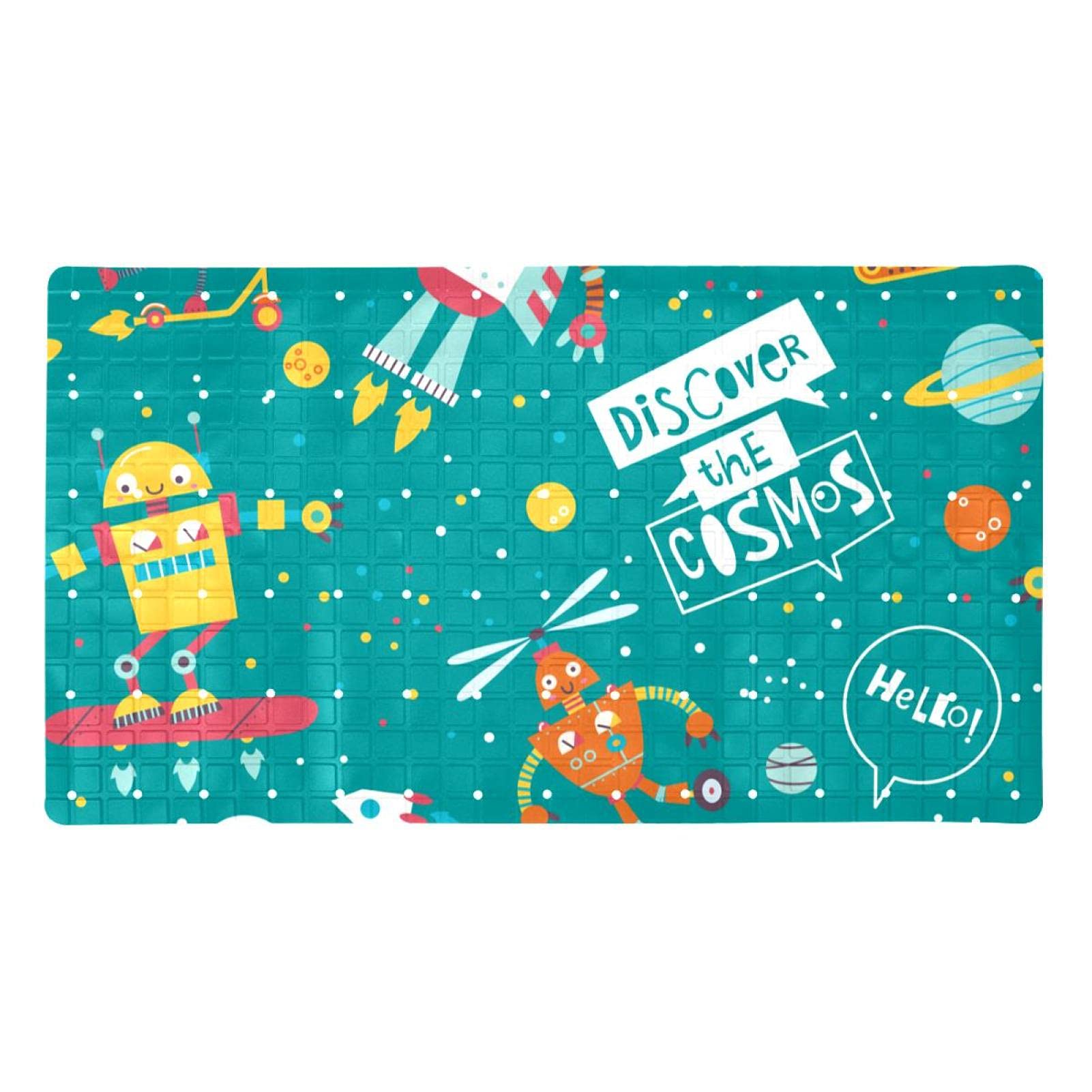 Tapis de douche anti-glisse avec trous de drainage et ventouses Cosmos