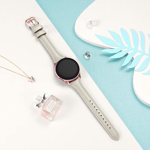 Miniatura 2 de GEAK Correas de cuero delgadas compatibles con Samsung Galaxy Watch 6 5 1.575 in 1.732 inGalaxy Watch 5 Pro 1.772 inGalaxy Watch 4 1.732 in 1.575