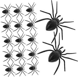 ibasenice 20 pièces Araignées Plastique Réalistes Décorations Halloween Grandes Figures Effrayantes pour Farces et Escape DIY