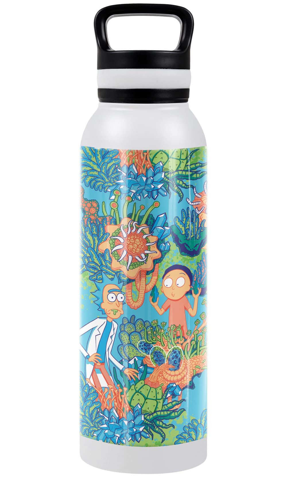 Rick And Morty Wasserflasche – 800 Ml, BPA-frei, Mit Schraubdeckel, Offizielles Lizenzprodukt