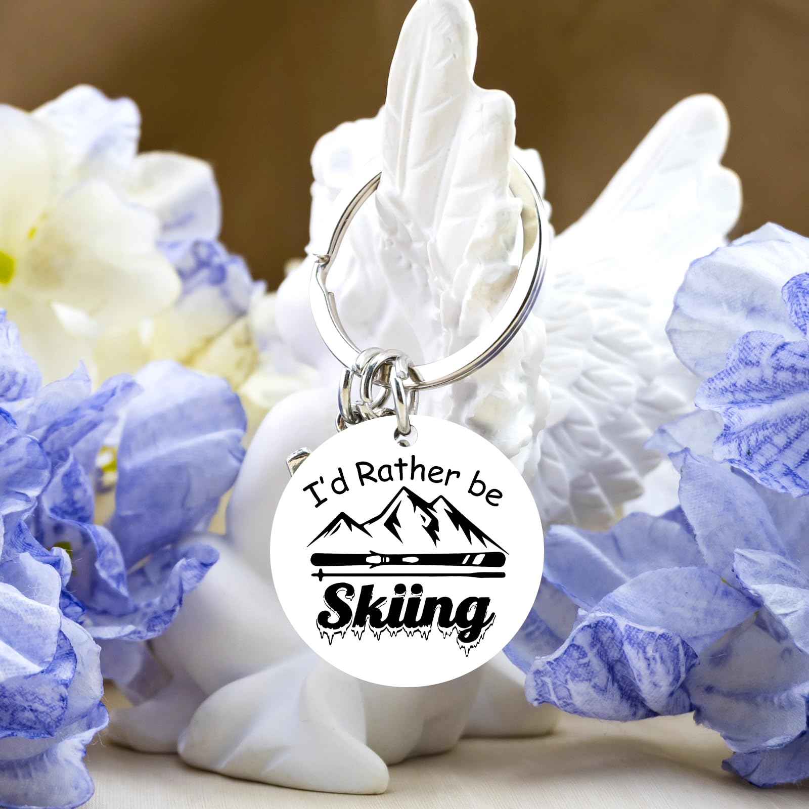 Ski Gifts for Men Skiing Accessories Keychains Ski Themed Gifts for Men Son Brother Boyfriend Family Friend Skiing Lover Birthday Christmas Snowboard Gift Ski Stuff Keyring