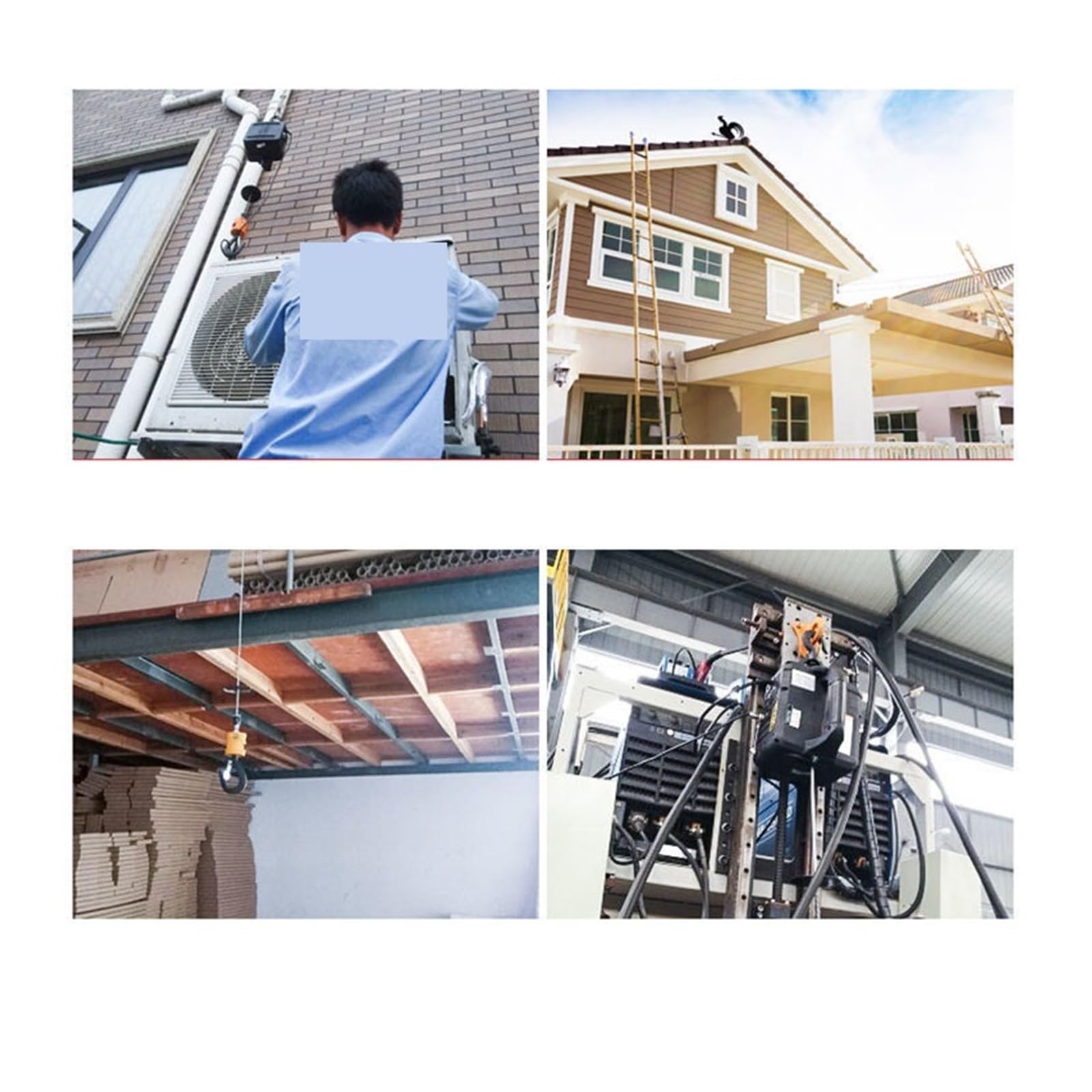 OTQEFTN Electric Winch Electric Hoist,500Kg Portable Crane Electric Hoist for Cars, Home Improvement, Cargo Handling, Production Workshop Lifting (1 Remote Control) (1 Remote Control)