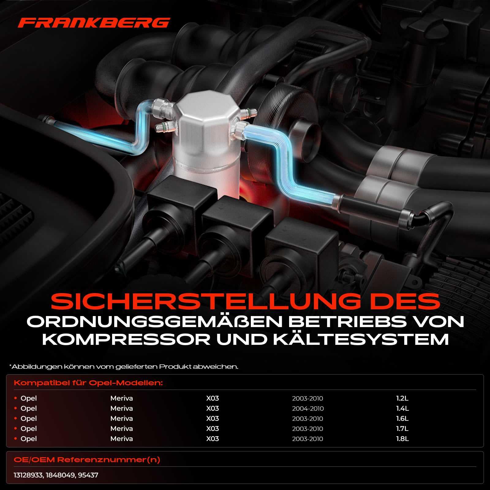 Frankberg Essiccatore Climatizzatore Compatibile con Meriva Replace# 13128933,95437