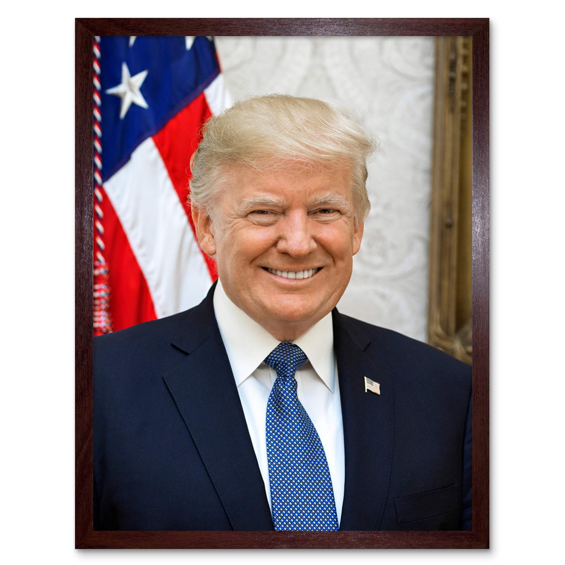 Artery8 Craighead Portrait US President Donald Trump Photo Art Print Framed Poster Wall Decor 12x16 inch