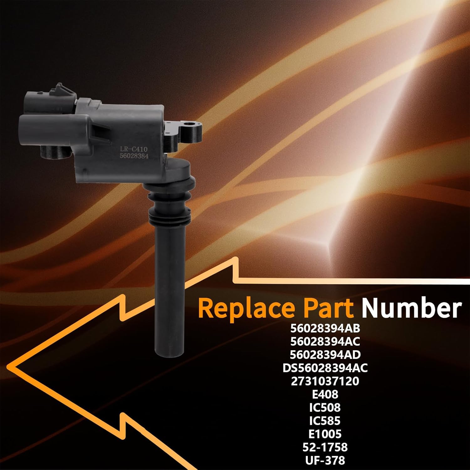 UF378 OEM Ignition Coil - Compatible with Dodge Durango Magnum Ram 1500 Ram 2500 Ram 3500 Chrysler 300 Jeep Grand Cherokee 2003 2004 2005-5.7L V8 Engine - Replaces # E408 IC508 C1414 56028394AC