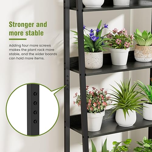 Miniatura 5 de Soporte grande para plantas de interior con luces de cultivo y cajón de almacenamiento, estante para plantas de 5 niveles de 63" extra ancho de