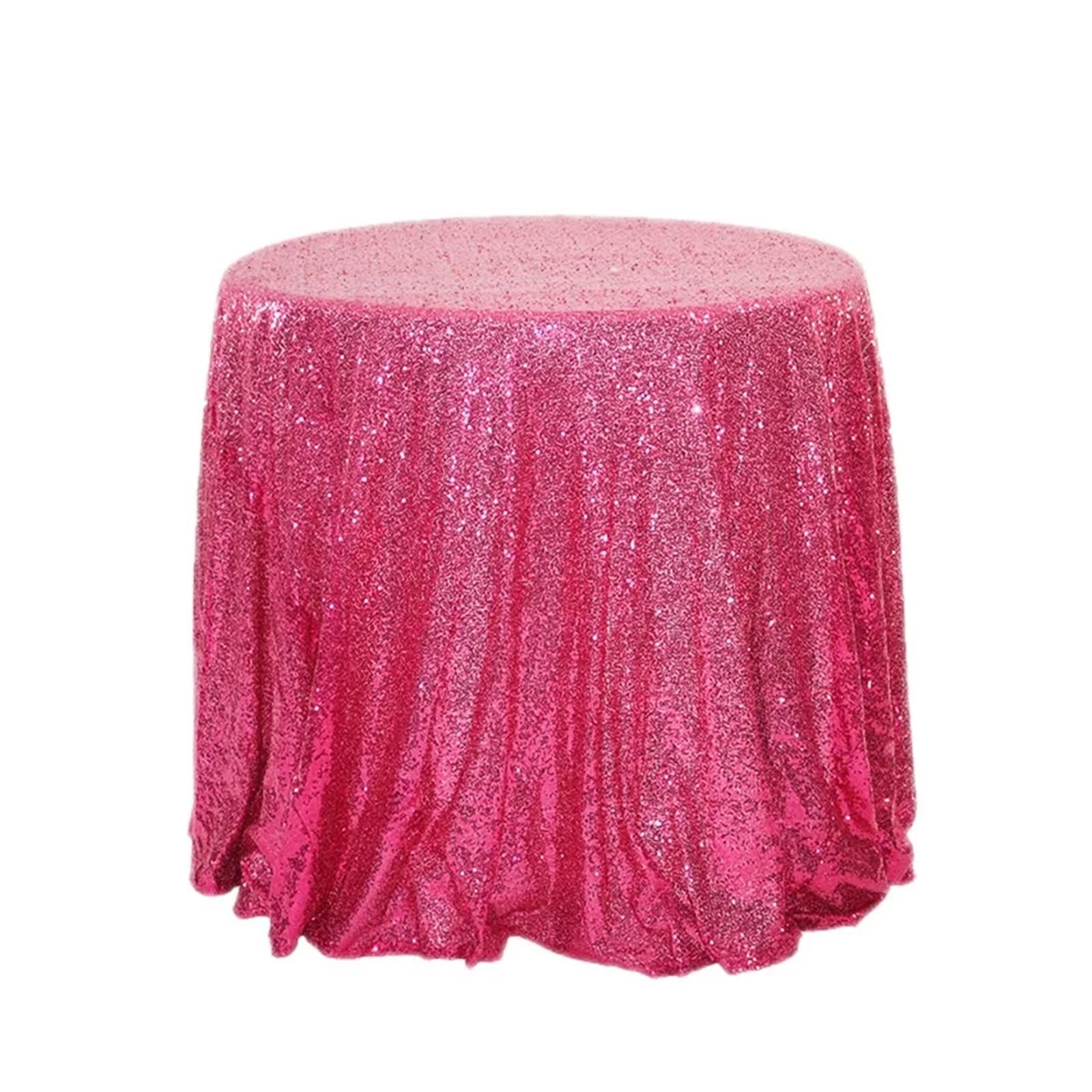 EKalgretrA Sequin Tablecloth Sequin Tablecloth Round Sparkly Table Cover Glitter Overlay for Party Dinner Festival Wedding Exhibition(Color 13,120cm)
