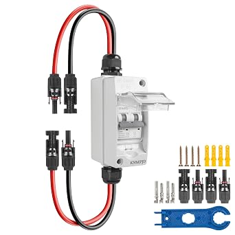 Solar Panel Disconnect Switch 1000V 40A Solar Breaker with IP65 Outdoor Breaker Box PV Disconnect Switch for Panel Home Battery System DC1000V 40Amp