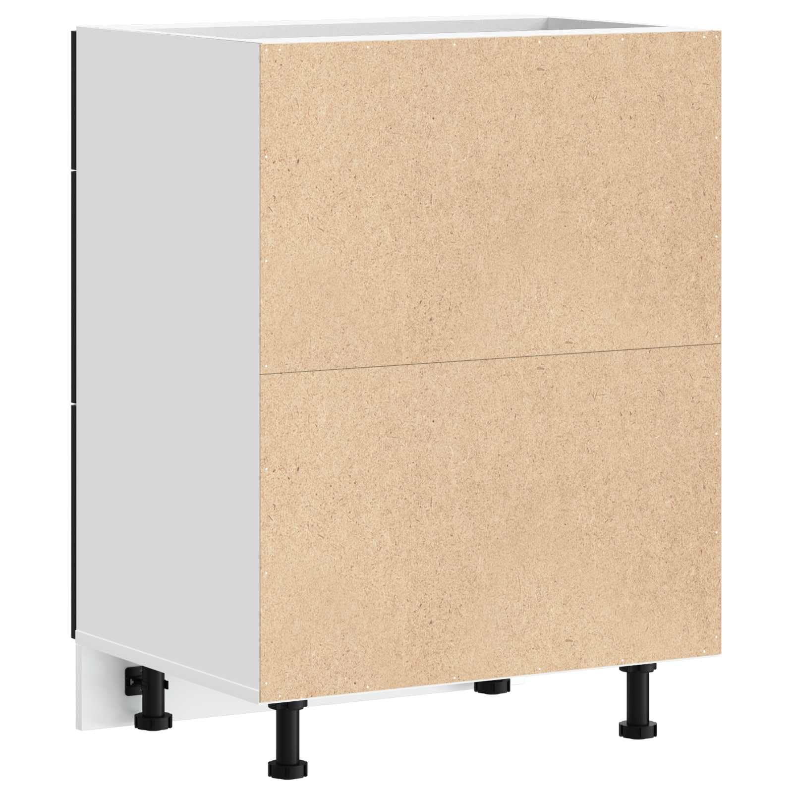 vidaXL Meuble de Cuisine Bas avec tiroir Chêne Noir 60 x 46 x 81,5 cm, Armoire de Cuisine Moderne, Design rectangulaire, Grand Espace de Rangement, matériaux résistants, Style Contemporain