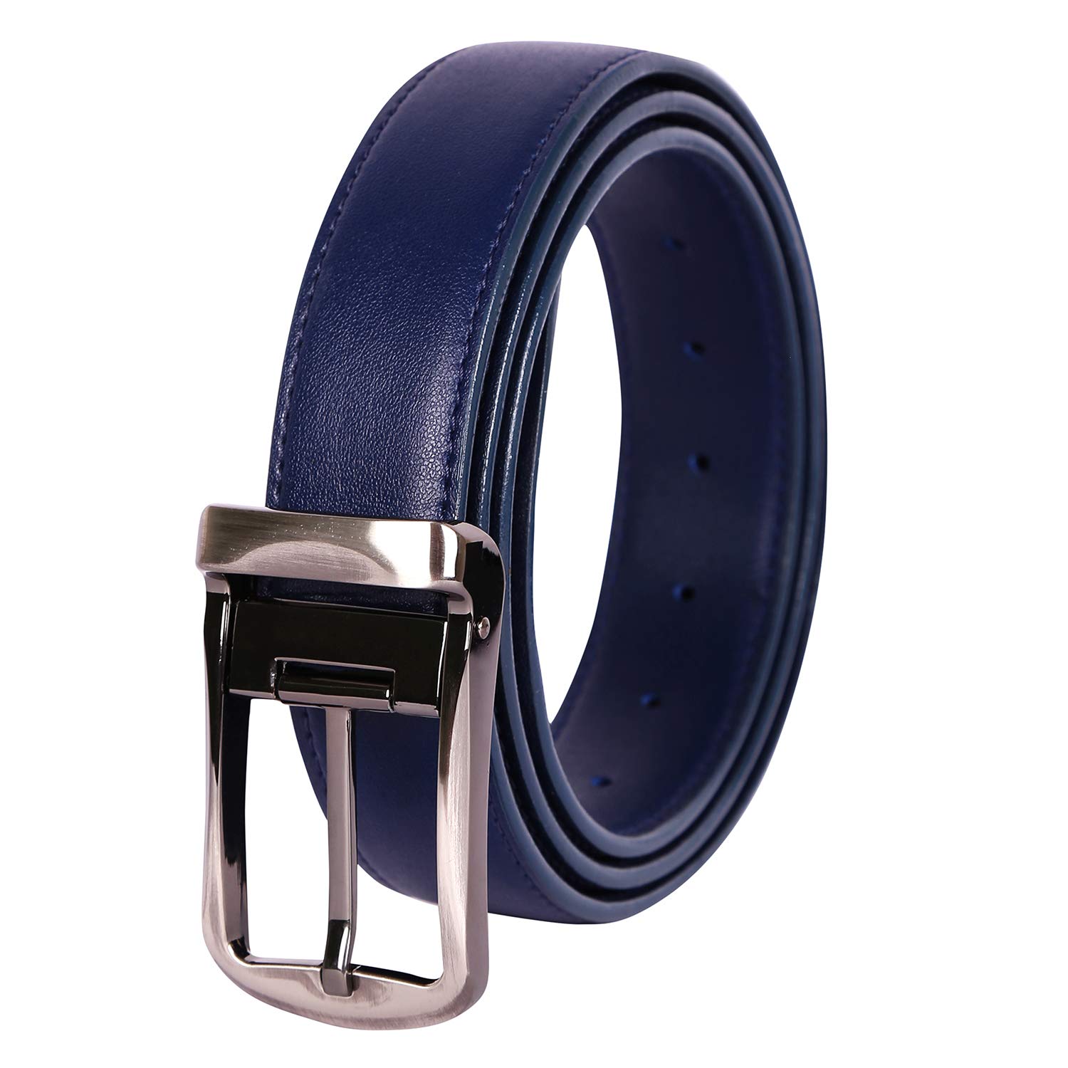 Farrago Belts for Men Formal/Casual Men's Vegan(PU) Artificial Leather with Pressing Automatic Buckle Belt for Mens Belts For Women