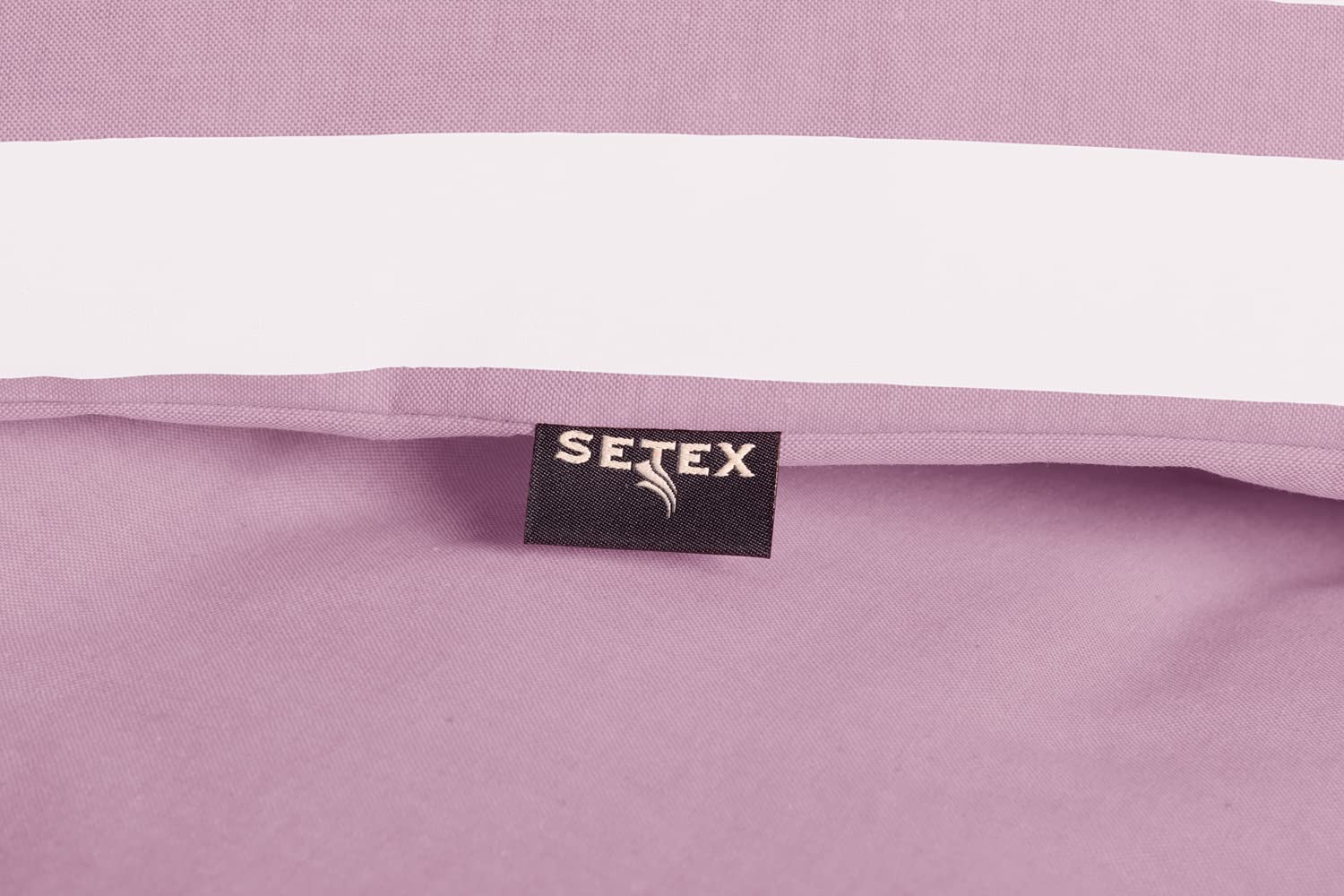 SETEX Reversible Bed Linen, Cotton, Mauve, 200 x 135 cm - Image 3