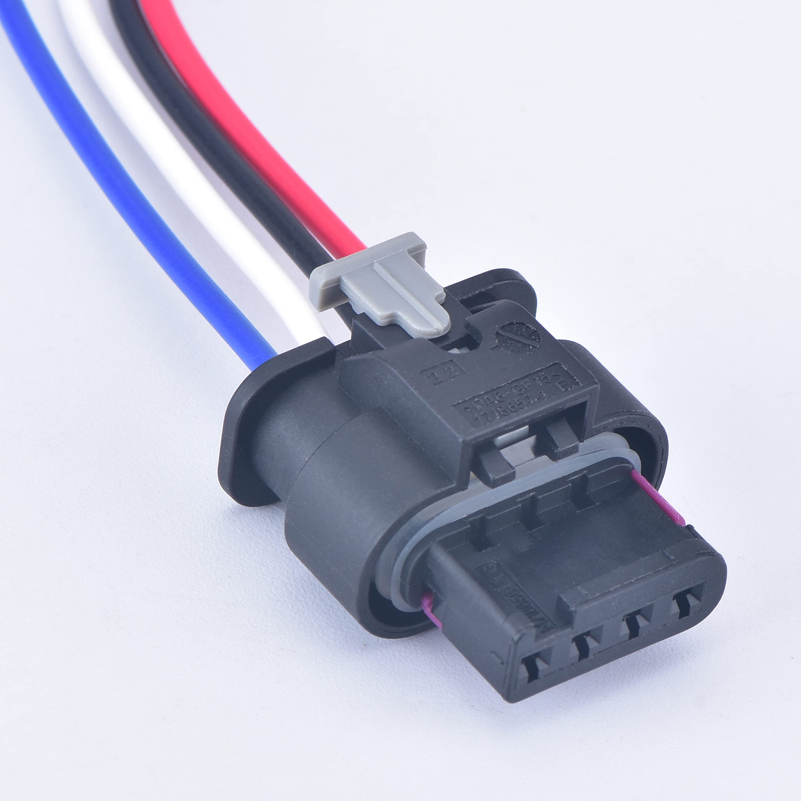 DECKBU 4 Pin Fuel Injector Intake Pressure Sensor Plug Nitrogen Oxygen Sensor Plug Water Temperature Sensor Connector Pigtail 1718657-1 4F0973704-image-17