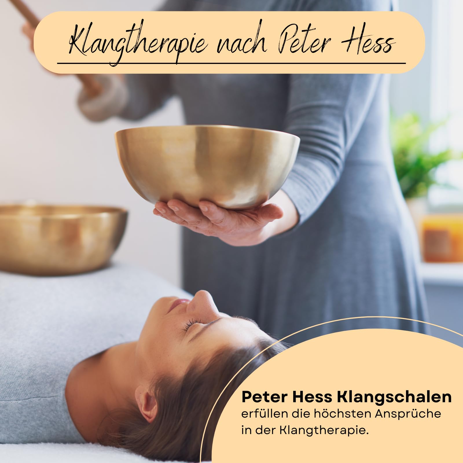 Peter Hess Therapie-Klangschale 'Kleine Herzschale' | 16 Cm, 600 G, Mit Filzschlägel & Untersetzer