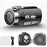 EBTOOLS Video Camera Camcorder, 64MP Vlogging Camera, 28X Zoom Digital Camera Recorder, 3.0 Inch Screen 270 Degree Rotation, Fully Automatic Autofocus