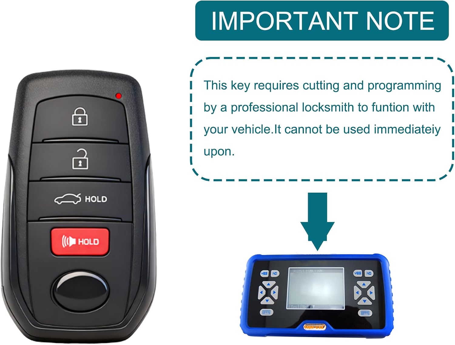 Smart Key Fob for Toyota Corolla 2023-2025, FengRKey Remote Control Key Fob Compatible for Toyota Corolla 2023-2025 HYQ14FBW 8990H-AQ010 8990H-02350 281451-2561