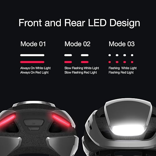Miniatura 2 de Lumos Casco de bicicleta ultra inteligente Luces LED delanteras y traseras personalizables con señales de giro Cascos de bicicleta de carretera