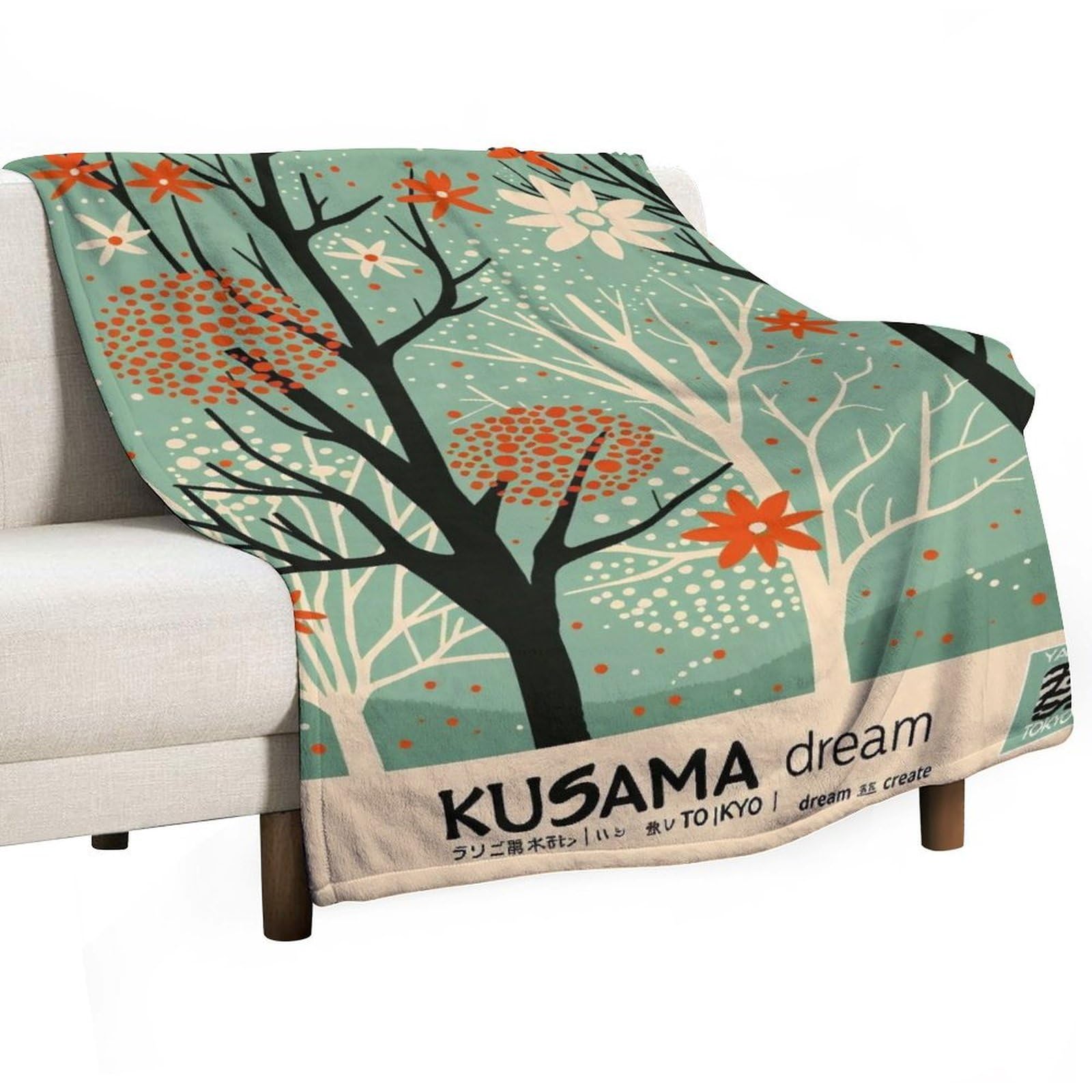 Yhgsreuoh Tl-Style Kusama’s Dream Forest 02 Flannel Blankets Fleece Soft Throw Lightweight Plush Gifts For Couch, Bed, Cozy Sofa Plush, Chair, Lovers 32X48inch(80X120cm)
