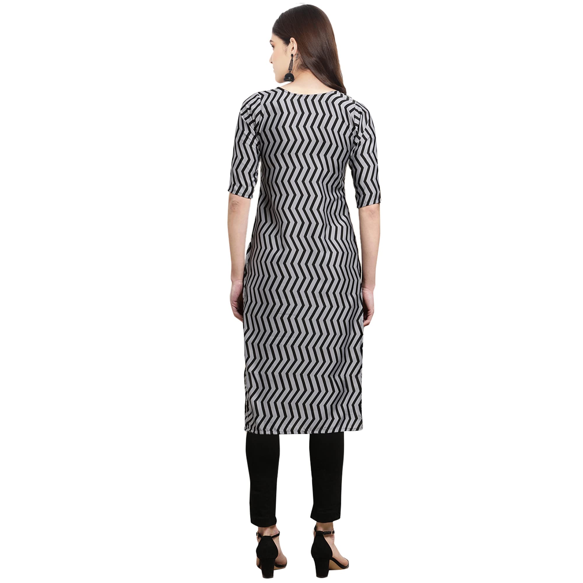 Pinkmint Women's Crepe Digital Print Straight Kurta [Pack Of 6](Qv-332-336-335-355-367-346-Xl)
