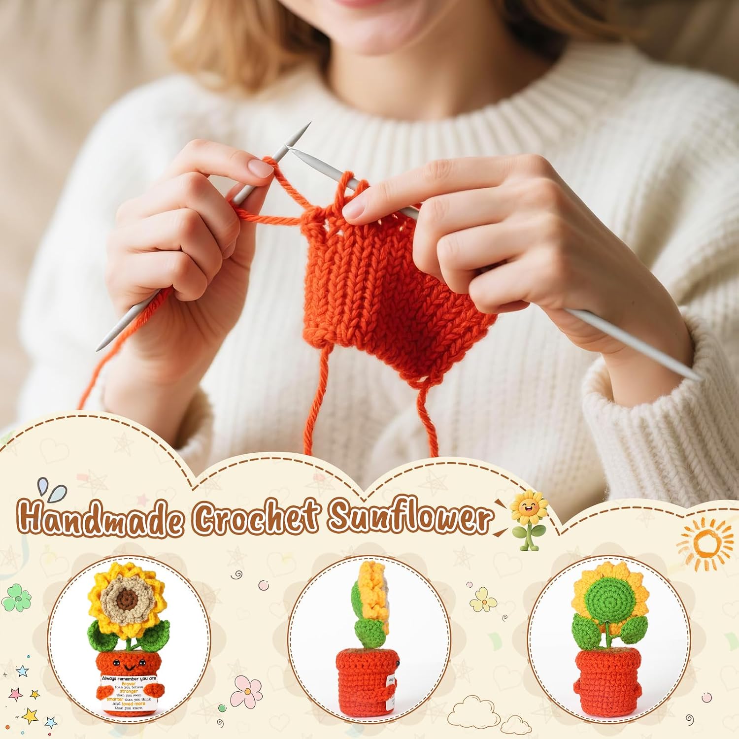 Birthday Gifts for Women Men Encouragement Positive Crochet