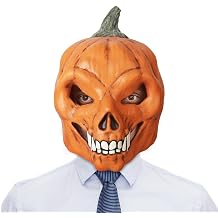 Halloween Scary Pumpkin Mask Masquerade Cosplay Costume Accessories Latex Pumpkin Head Mask for Party