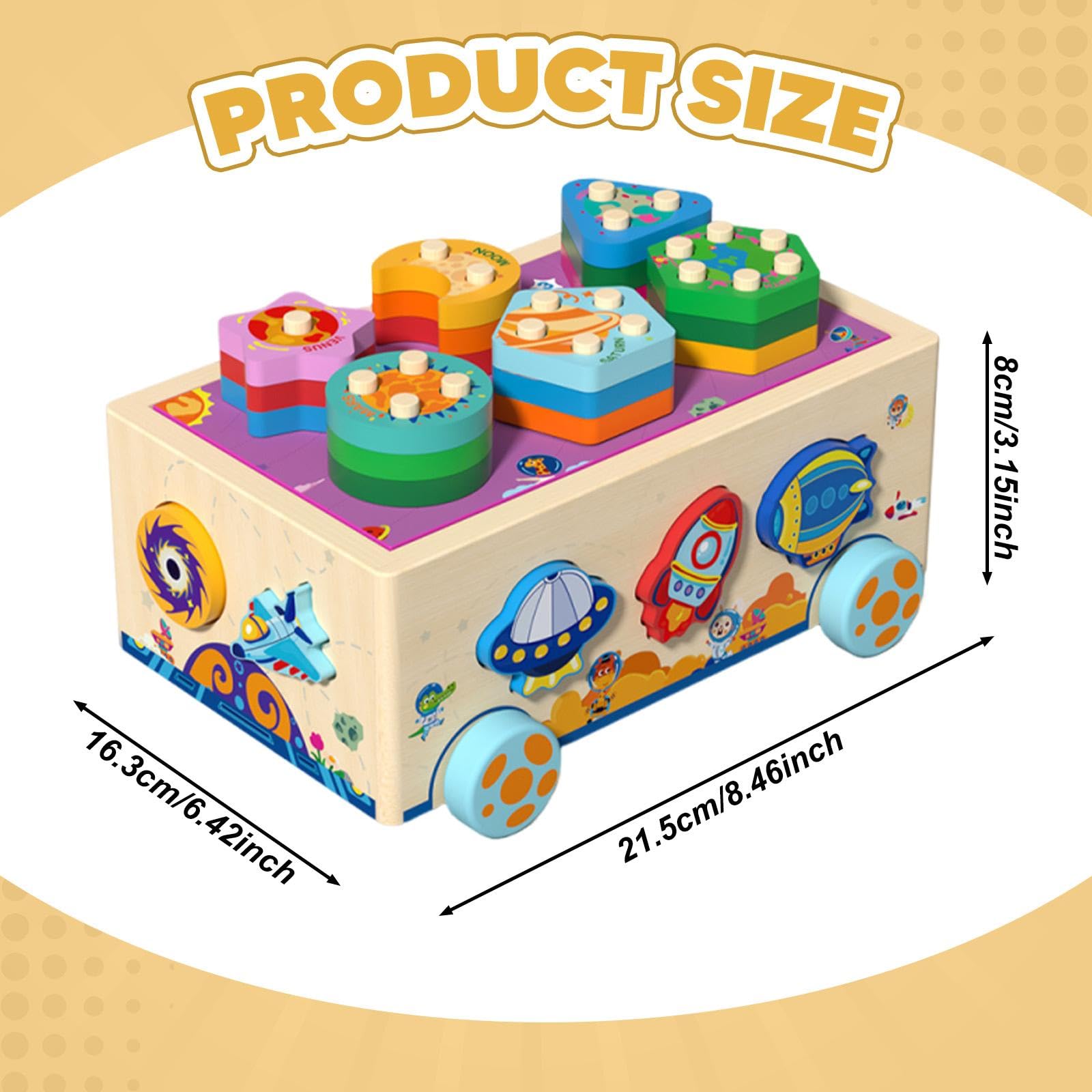 Perfeclan Juguete clasificador de Formas, Caja de emparejamiento para clasificar Formas, Juguetes educativos de motricidad Fina para el Aprendizaje temprano,