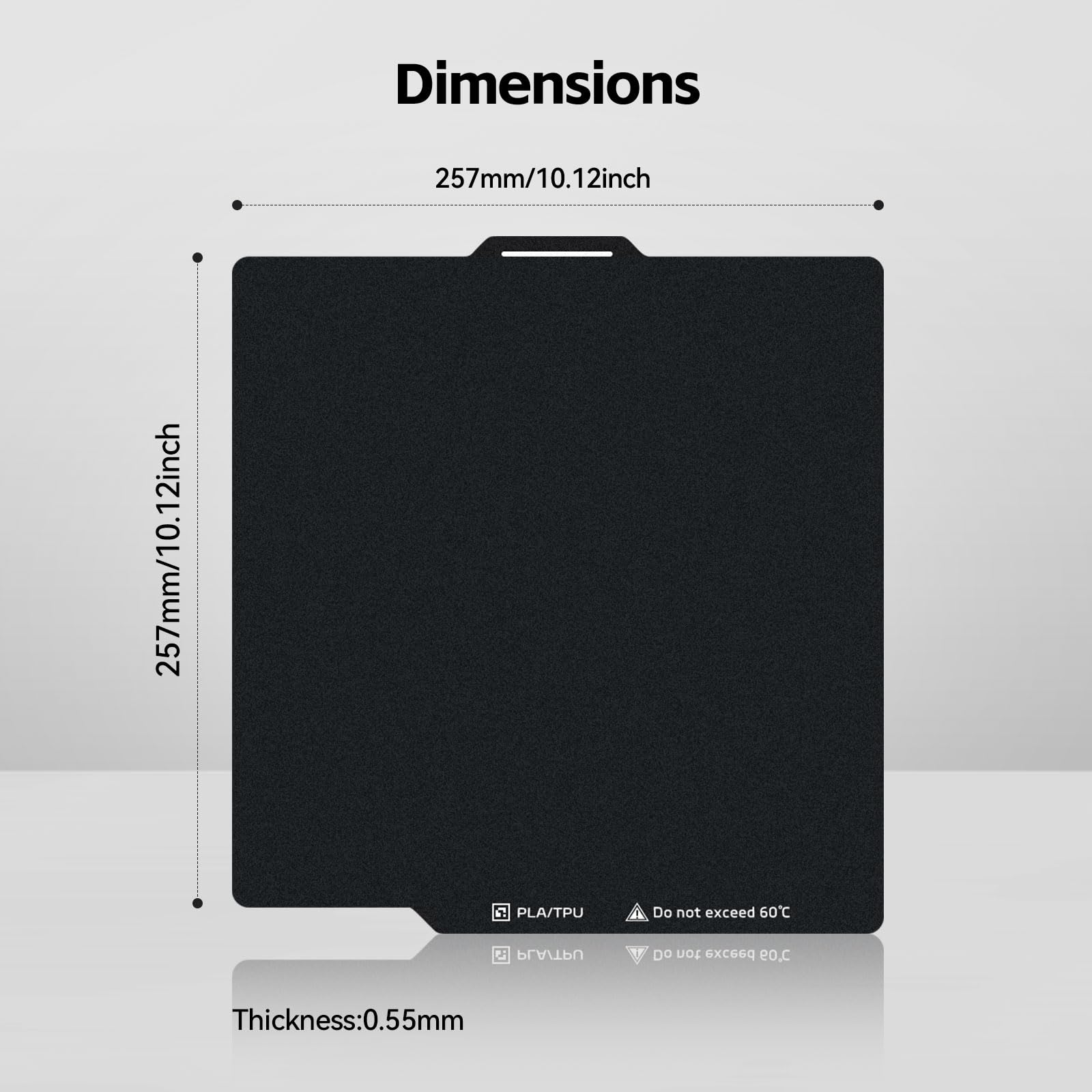 UniTak3D A1 Build Plate Żywica epoksydowa 257 * 257mm Platforma drukująca Dwustronne magnetyczne łóżko drukujące Compatible with Bambu Lab P1P/P1S /X1/X1C/X1E/A1 Drukarkami 3D