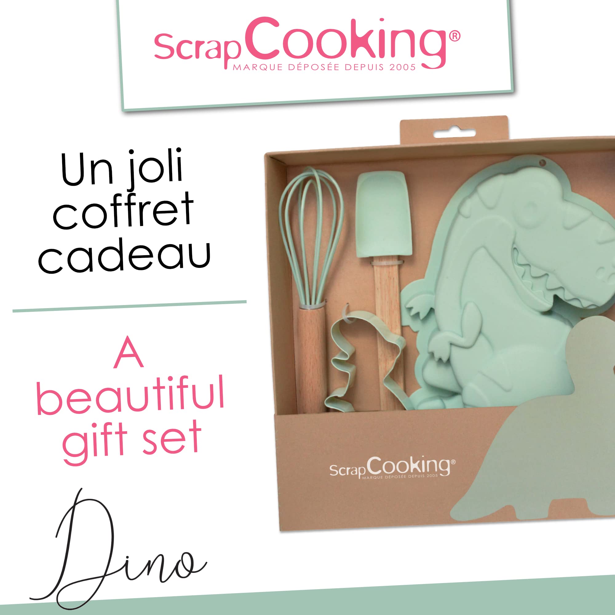 ScrapCooking 1134 - Set di utensili da pasticceria Dinosauro per Bambino