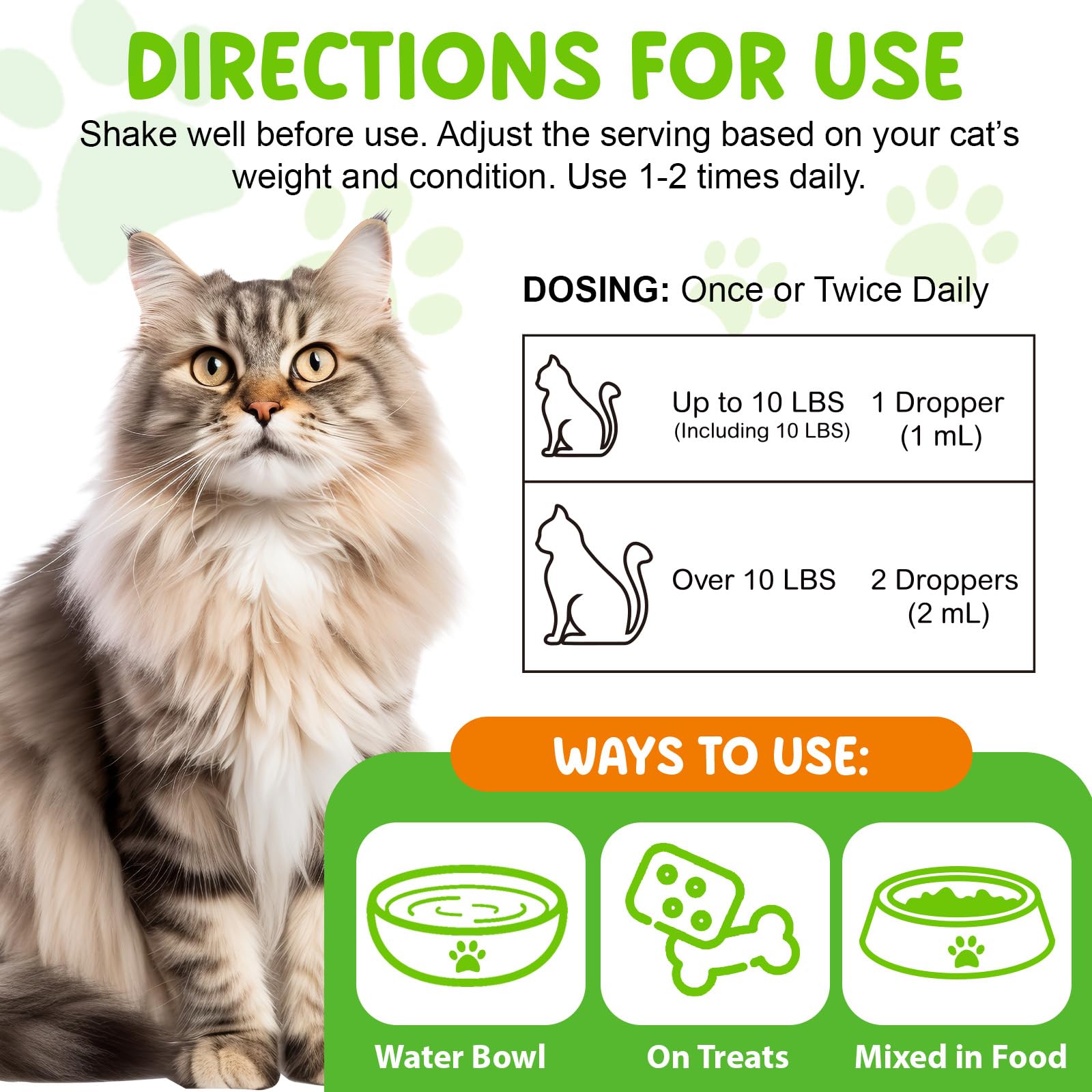 Hairball Trattamento Per Gatti E Gattini, Cat Hairball Remedy, Hairball Support Gocce Sollievo Con Psyllium Husk, Vitamine Per Gatti Lunghi E Brevi Peli, Nutre Capelli E Riduce La Secchezza 60Ml