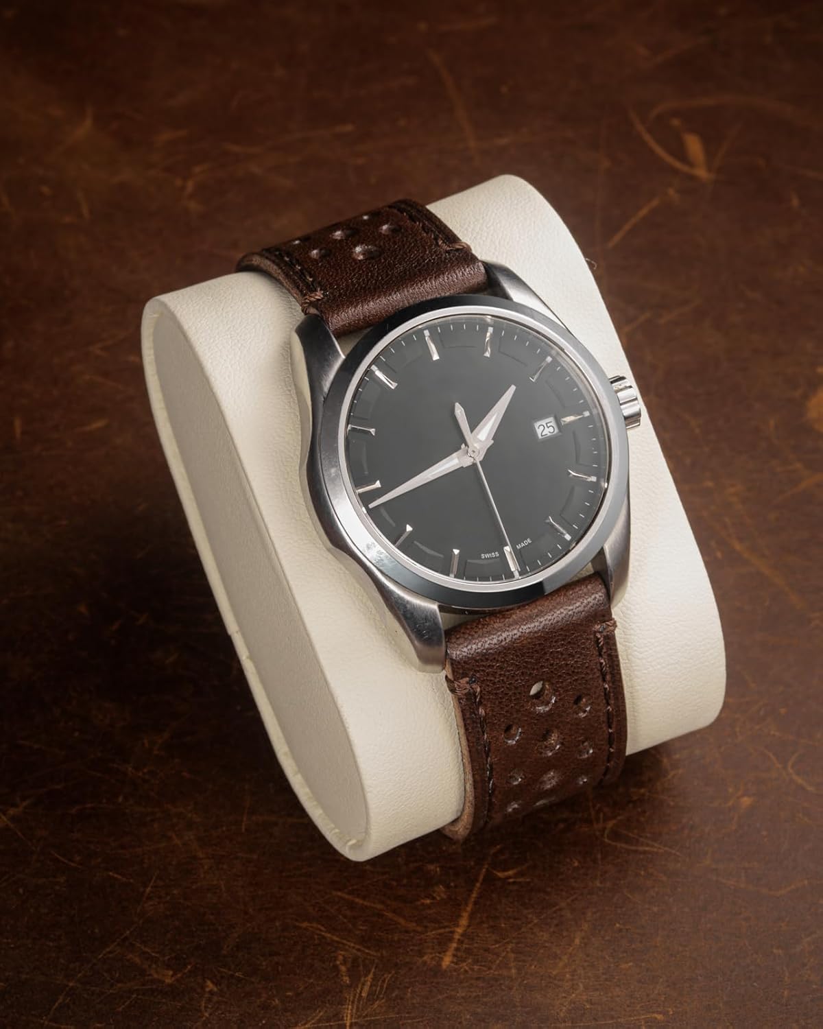 Quick Release Watch Band, Genuine Perforated Leather Watch Strap - Replacement 18 20 22 24mm Watch Bands for Women & Men - Stainless Steel Buckles - Compatible with Regular & Smart Watch Bands