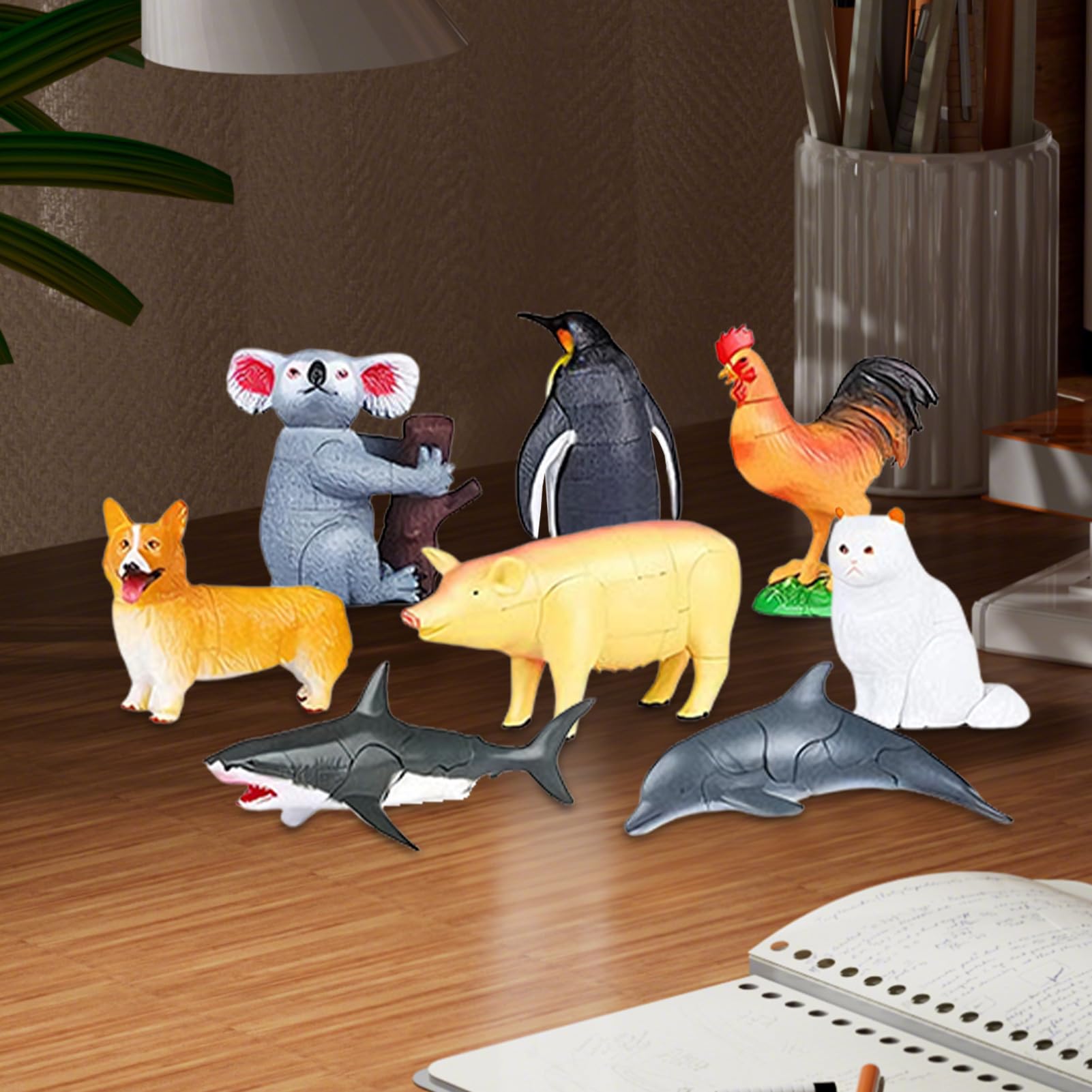 Zestaw figurek 3D DIY - edukacyjna łamigłówka o zwierzętach | dla chłopców i dziewcząt, Boże Narodzenie, urodziny, klasa, Wielkanoc, podróż, impreza, nagrody, szkoła
