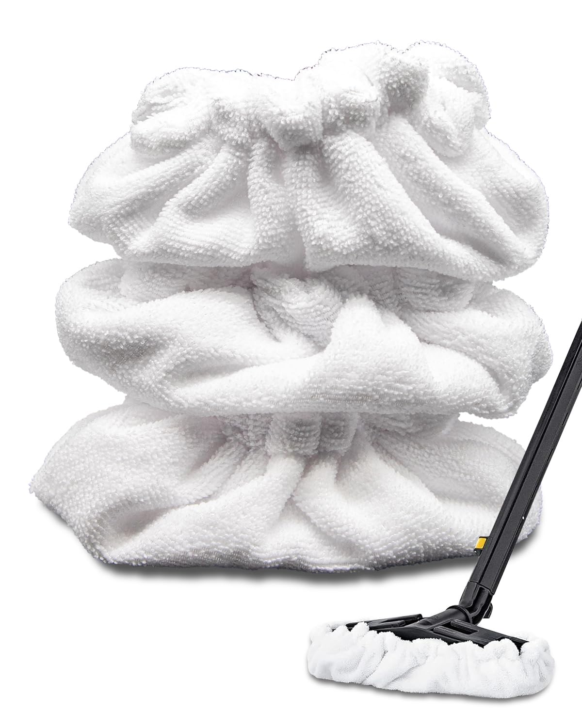 RuannoClean Steam Cleaner Accessories, Large Bonnets Rectangle Compatible with Dupray Neat Steam Cleaner, Reusable Steam Mop Pads Microfiber Bonnet Steam Cleaning Pads (Double-Layer) -3 Pack