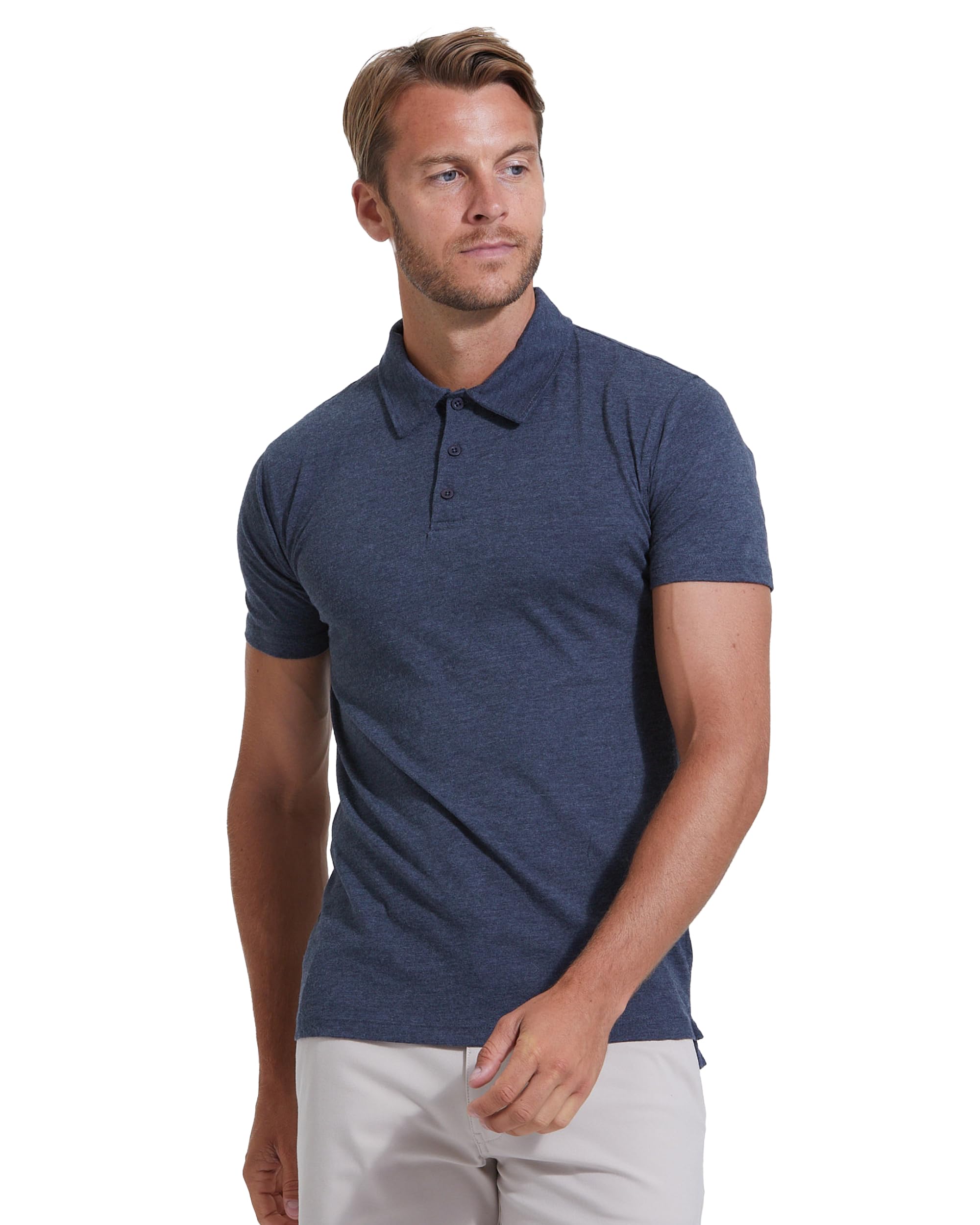 True ClassicMen’s Polo Shirts – Short Sleeve Cotton Collared Shirt – Novelty Mens Polo Shirts