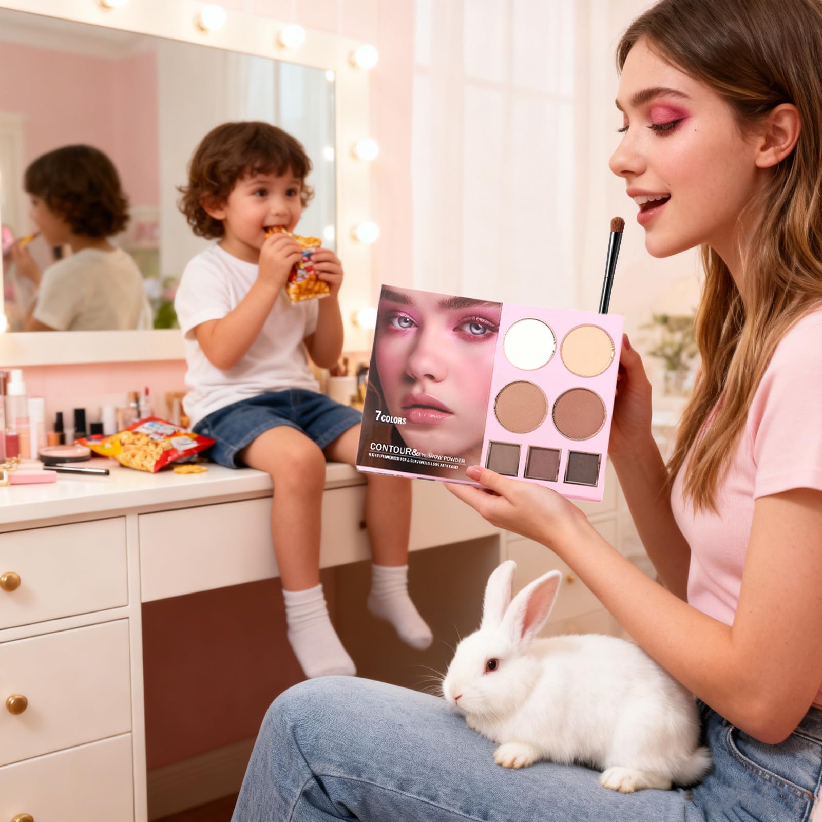 Per Il Trucco Con Glitter Illuminante a 6 Colori | Ombretti Shimmer Con 24 Colori In Stile A Libro per Donne e Ragazze, Ideale per Viaggi, Feste, Uso Quotidiano e Palco