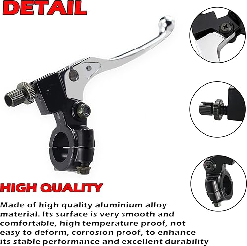 Miniatura 9 de Palanca izquierda de embrague de freno de 78 pulgadas, palanca de embrague plegable universal de motocicleta con percha para CRF XR 80 100 XR200 SSR