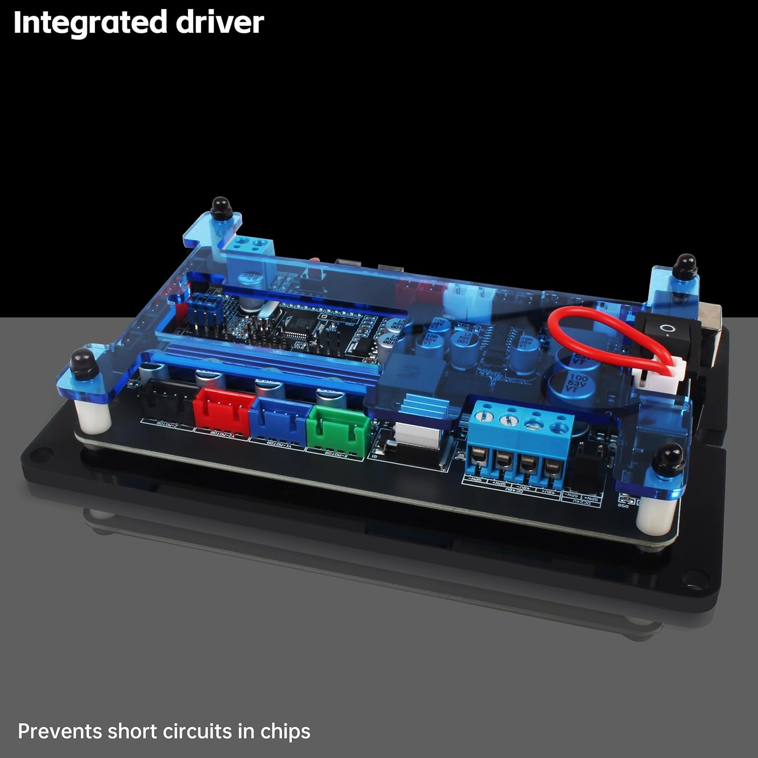 RATTMMOTOR 3 Axis GRBL CNC Engraver Machine Controller Board 36VDC Input USB Port, Support 24V or 500W 48V Spindle Motor, External Drives/Limit Switch/Probe/Offline Controller Can be Connected